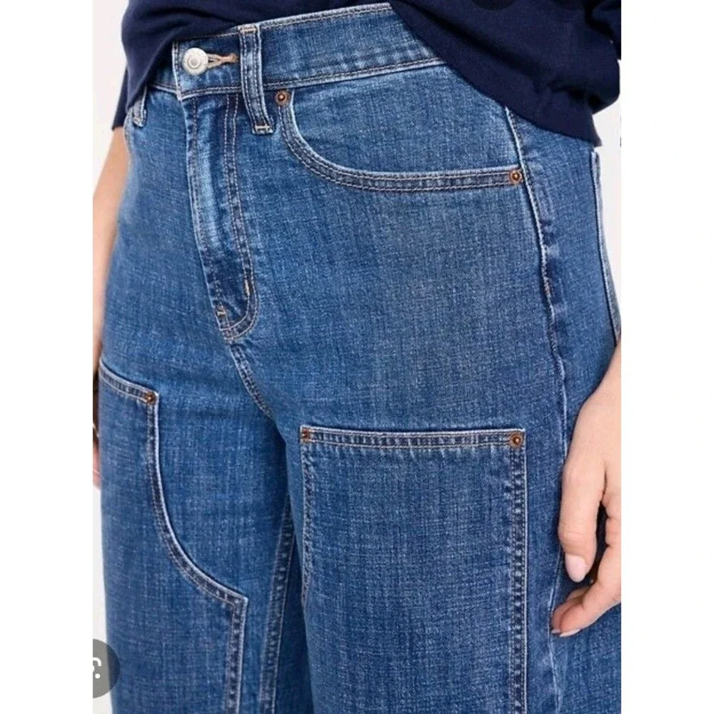 NWT Women's Old Navy High Waist Baggy Barrel Utility Jeans Size 22